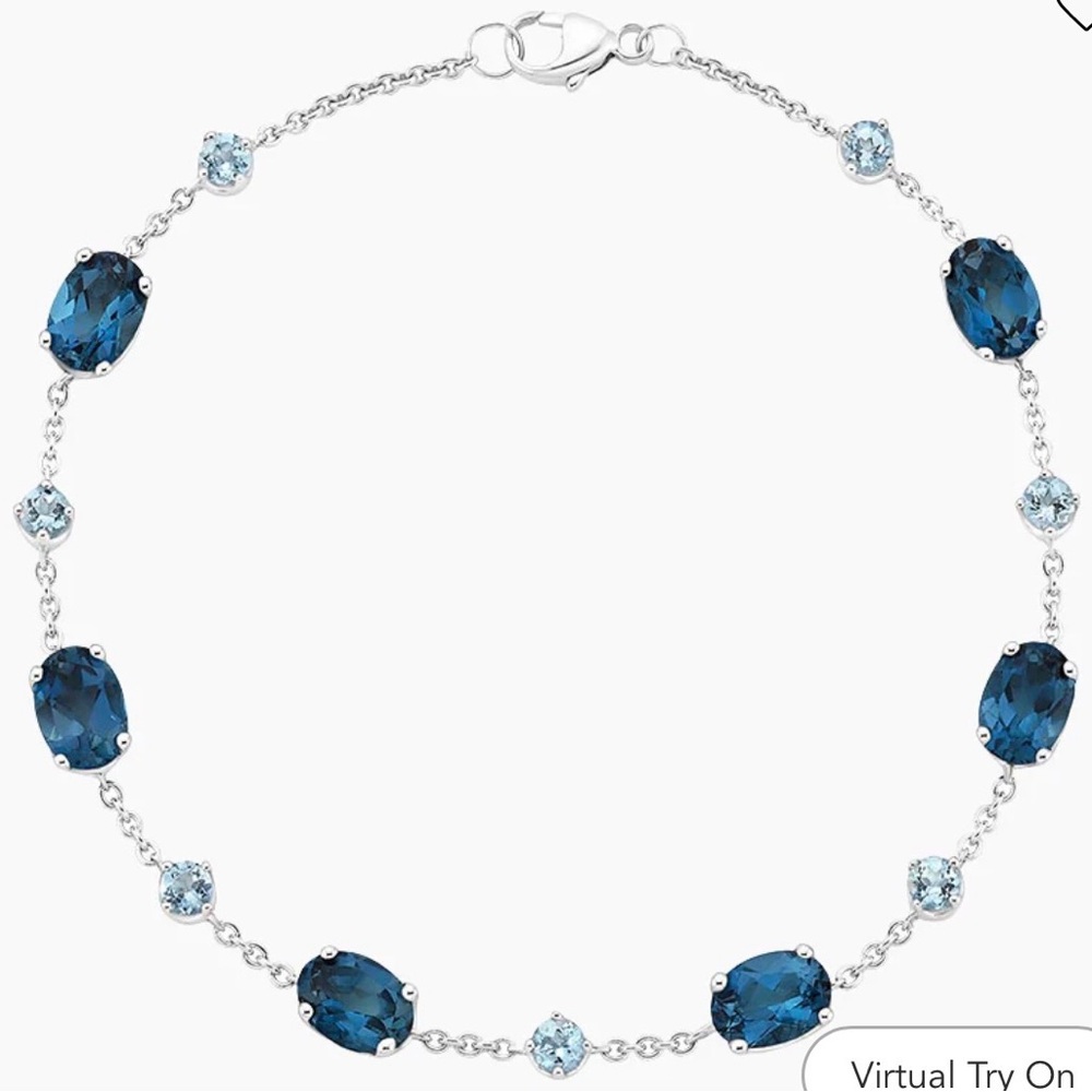 Maris London Blue Topaz and Aquamarine Bracelet in Silver